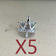 【Sterling Silver】setting-crown pendant without pearl